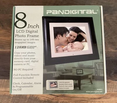Digital Photo Frame 8 inch LCD Pandigital PAN80-2 - Brand New In Opened Box - Image 1 of 4