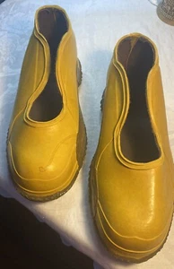 Servus Herren Größe Large (11-13) Gummi tiefer Absatz gelb Überschuhe - Bild 1 von 9