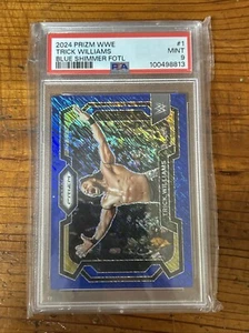TRICK WILLIAMS 2024 Panini Prizm WWE FOTL Blue SHIMMER /11 SSP PSA 9 - Picture 1 of 2