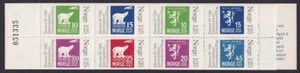 NORUEGA Sc # 733a-h MNH FOLLETO OSO POLAR y SÍMBOLO NORUEGO - Imagen 1 de 1