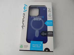 Speck Presidio 2 Grip Case For iPhone 15 Pro Max Future Blue/Purple Ink New - Picture 1 of 10
