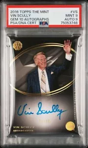 Vin Scully 2016 Topps The Mint #VS PSA 9 Auto MINT 9 21/99 - Picture 1 of 2