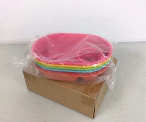 Colorful Tea Party Trays Individual Snack Size Lot 6 New - Picture 1 of 5