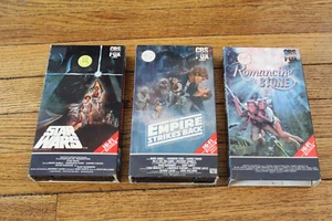 Beta Betamax Tape Lot Of 3 - Star Wars, Empire Strikes Back, Romancing The Stone - Picture 1 of 11