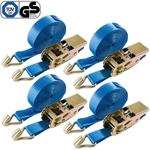 AREBOS 4 x Cinghia di Serraggio Cinghia di Sicurezza a Cricchetto 800 daN - Foto 1 di 6