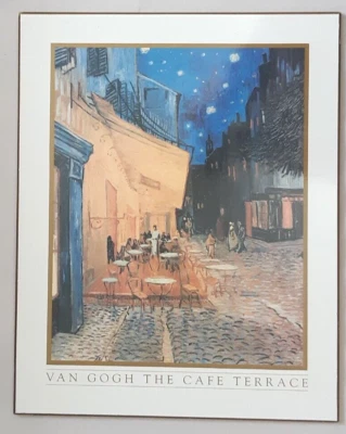 Vincent Van Gogh The Cafe Terrace At Night Laminated Plaque mounted 16"X20" - Image 1 of 4