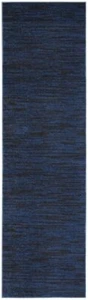 8' Midnight Blue Indoor Outdoor Runner Rug - Picture 1 of 1