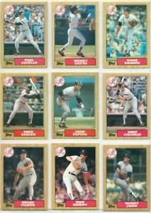 MLB-BASEBALL KARTEN SET-1987 TOPPS-NEW YORK YANKEES-26 KARTEN-FÜHRUNG-JOHN-MATTINGLY - Bild 1 von 3