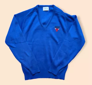 Vintage Chicago Bulls Sweater Pinnacle 1980s Men’s Small Blue NBA Preowned Vintage - Bild 1 von 4