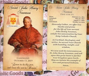 Saint St. John Newman + Prayer- HC-431 - Paperstock Holy Card - Picture 1 of 3