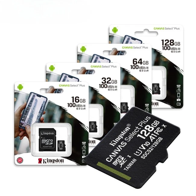 Kingston 32Gb 64Gb 128Gb 256Gb 512Gb MicroSD Carte Mémoire C10 A1 100MB/s FR - Image 1 of 1