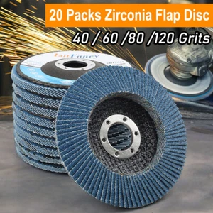 20 PIEZAS disco de lijado de rueda de molienda abrasivo de circonio T29 disco con solapa 4 1/2x7/8 pulgadas - Imagen 1 de 9
