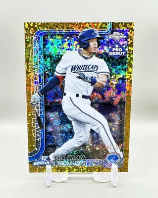 2025 Topps Pro Debut Chrome #PDC-108 (Gold Mini-Diamond) THAYRON LIRANZO [45/50] - Image 1 of 2