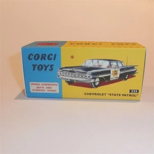 Corgi Toys  223 Chevrolet Impala State Patrol Repro Box - Picture 1 of 4