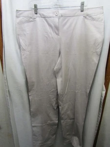 WOMENS LANE BRYANT OFF WHITE PANTS SIZE 20 LONG INSEAM 34" WAIST FLAT 21" - Picture 1 of 3