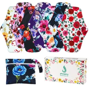 Reusable Menstrual Pads Breathable Mesh Surface Cloth Pads for Heavy Flow wit... - Picture 1 of 7