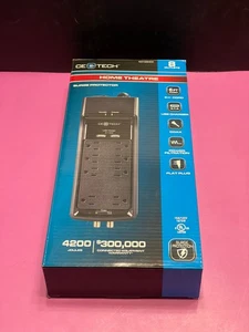 CE Tech Home Theatre Surge Protector 8 Outlets 4200J USB Coax 6FT Cord NEW - Picture 1 of 3