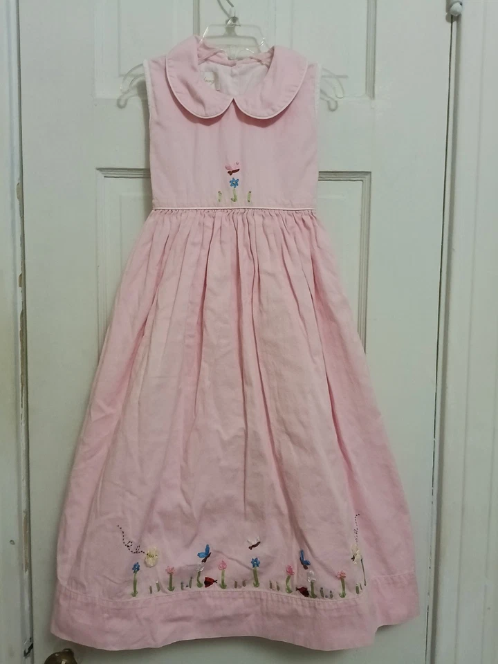 Vestido STRASBURG 6 VINTAGE Primavera Pascua Niñas Aplique Flores Bordado E6 Foto 1 de 4