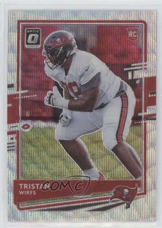 2020 Panini Donruss Optic Rookies Wave Prizm /199 Tristan Wirfs #129 Rookie RC - Image 1 of 2