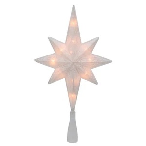Northlight Frosted Bethlehem Star Christmas Tree Topper - 11" Clear - Picture 1 of 3
