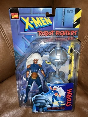 Boneco de ação Marvel Comics X-Men Robot Fighters Storm 1997 ToyBiz vintage novo na embalagem - Imagem 1 de 4