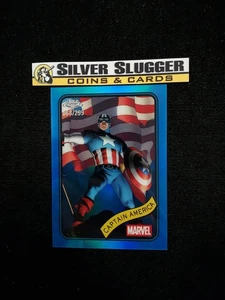 2025 Captain America Topps Chrome Marvel Blue Refractor /299 #185 Color Match - Bild 1 von 2