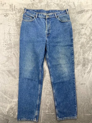 Jeans reto masculino vintage Savane 38x32 azul denim - Imagem 1 de 4