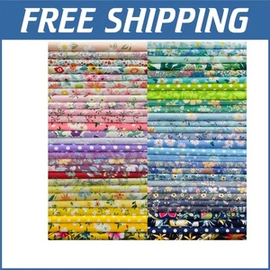 100% Cotton Floral Fabric Squares Bundles - 12"x12" for Quilting Enthusiasts - Picture 1 of 9