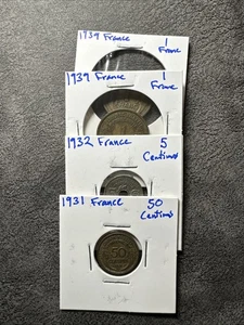 1931, 32,39 France 2 Francs & 2 Centimes– État Français Aluminum. Non Magnetic. - Picture 1 of 15