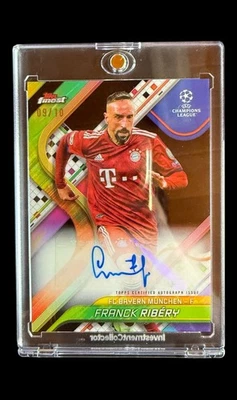 2024/25 Topps Finest UCC Franck Ribery /10 Auto Black - Bild 1 von 2