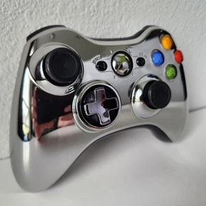 Microsoft XBOX360 Wireless Controller SE Special Edition Chrome Silver - Picture 1 of 14
