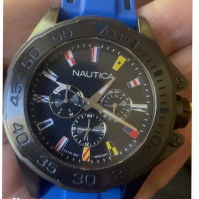 Nautica Men’s Miami Flags (Rare) Watch + 3  Silicone Bands NAPMIA008 - 45mm - Image 1 of 4