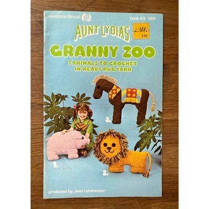 Aunt Lydia's Granny Zoo Crochet Pattern Booklet 1977 - Picture 1 of 4