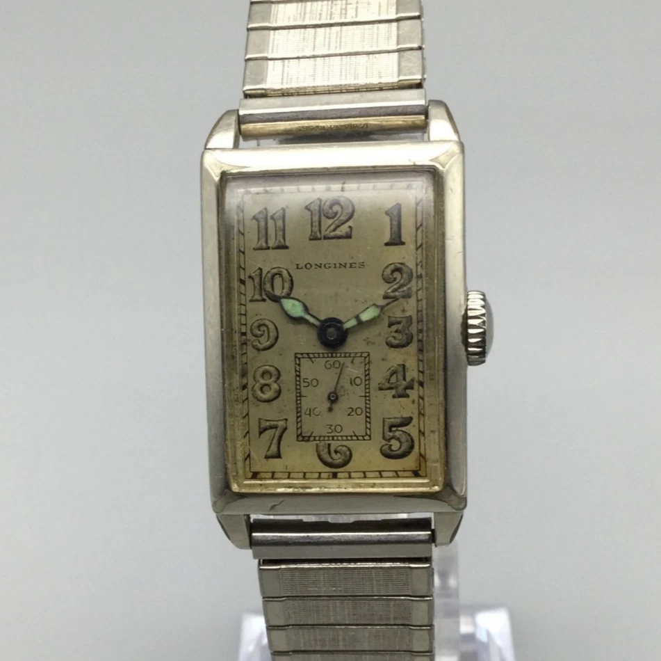 Reloj Longines Vintage Hombre 22mm Oro 14K Lleno Tanque PARA REPUESTOS REPARACIÓN Art Deco Foto 1 de 4