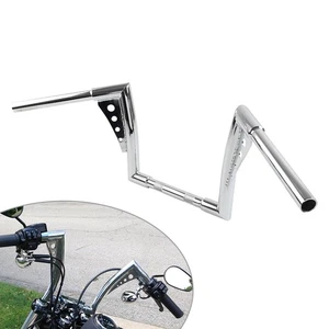 1x Motorrad 10" Rise Ape Hanger Lenker Schwarz für Harley Sportster Softail Dyna - Picture 1 of 9