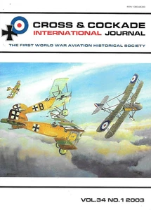 Cross & Cockade V34 N1 The Great War Udet's Fokker RE8 Sopwith Baby Norway Short - Picture 1 of 8