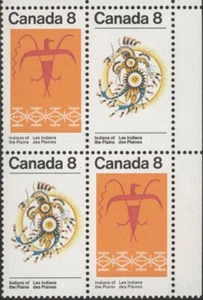 Canada Stamp CB#565B - Plains Indians (1972) 4 x 8¢ - Picture 1 of 1