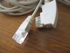 5 m Telefon-Anschlußkabel-TAE-F-Stecker auf RJ 45 Stecker · Anschlüsse: TAE-F S - Photo 1/1