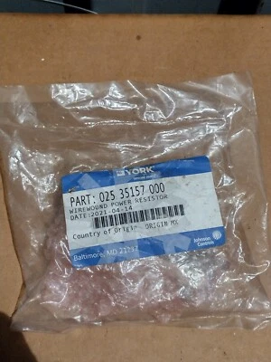 YORK 025-35157-000 VSD RESISTORS NEW Old Stock Sealed In Bag - Image 1 of 3