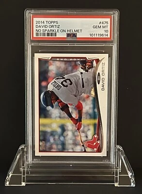 2014 Topps 475 David Ortiz sin chispas en casco graduado PSA 10 gema como nuevo Foto 1 de 2