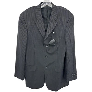 J Ferrar Blazer Mens 42L Wool Pinstripe Business Notch Collar Sport Coat New - Picture 1 of 11