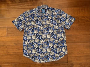 Robert Graham Hemd Herren Blau XL Hawaii Blumen Klassisch Knopfleiste Kurzarm - Bild 1 von 7