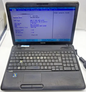 Portátil Toshiba Satellite C660D-1C7*SIN RAM ni HDD*para pieza de repuesto DEFECTUOSO#N4 - Imagen 1 de 8