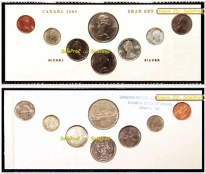 CANADA 1968 CIBC BANK 1C 5 CENT 2x (10C + 25 CENT) SILVER 50C $1 COIN SET LOT - Picture 1 of 4