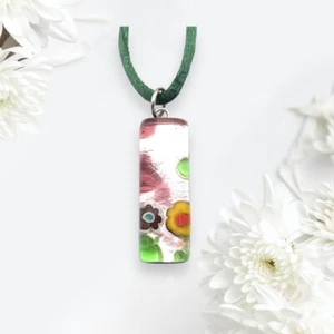 Glass Pendant, Murano Glass Pendant, Handmade Glass Pendant, Millefiori Pendant - Picture 1 of 9