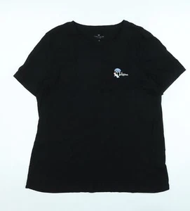 Tom taylor Mens Black Cotton T-Shirt Size XL Crew Neck - Helliggima - Picture 1 of 10