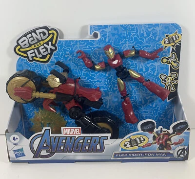 Figura de acción FLEX RIDER IRON MAN Marvel Bend And Flex. Foto 1 de 4