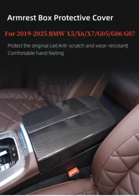 Center Console Armrest Box Cover Trim Fits 2019-2025 BMW X5 G05 X6 G06 X7 G07  Foto 1 de 4