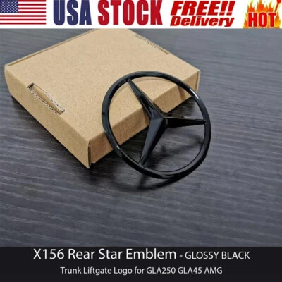 Insignia estrella emblema arranque trasero negro brillante OEM para Mercedes GLA X156 A1568170016 Foto 1 de 4