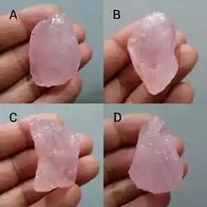 100% Natural Pink Rose Quartz Rough Loose Gemstone Ra For Making Jewelry - Picture 1 of 13
